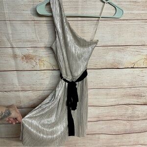 One Shoulder Shimmer Dress